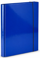 Teczka skrzydłowa  z gumką Barbara A-4  4 cm, granatowa