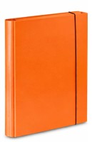 Teczka skrzydłowa  z gumką Barbara A-4  4 cm, pomarańczowa