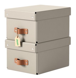 Pudełko do przechowywania Leitz Puro z pokrywką, małe, 2 sztuki,  beżowe