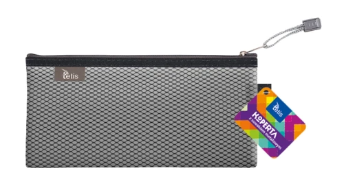 Teczka kopertowa na suwak Tetis DL, czarna