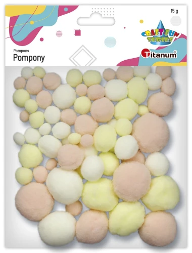Pompony Titanum Craft-Fun Series, pastel mix 15 sztuk 