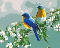 Zestaw kreatywny Malowanie po numerach 30x40cm Ptaki Flamingo Line  