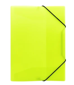 Teczka z gumką Biurfol PP A-4, neon żółty