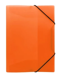 Teczka z gumką Biurfol PP A-4, neon pomarańczowy