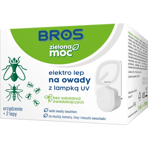 Bros Zielona Moc  Elektro lep na owady UV + wkłady