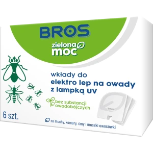 Bros Zielona Moc  Wkłady do lepu z lampką UV, 6 sztuk