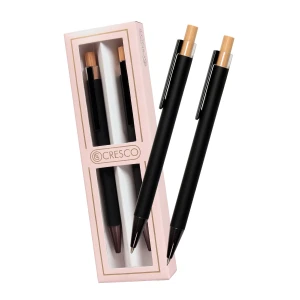 Zestaw długopis i ołówek Cresco Dyplomat, czarny
