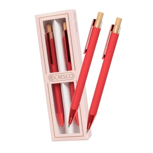 Zestaw długopis i ołówek Cresco Dyplomat, czerwony