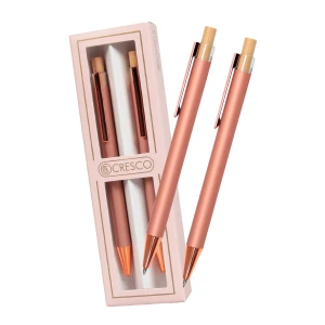 Zestaw długopis i ołówek Cresco Dyplomat, różowe złoto