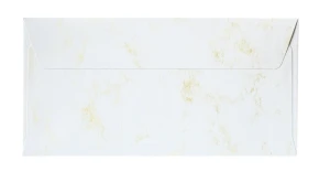 Koperta ozdobna DL  marmur złoty, 120g, 10 sztuk