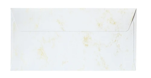 Koperta ozdobna DL  marmur złoty, 120g, 10 sztuk