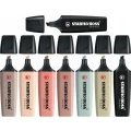 Zakreślacz Stabilo  Boss NatureCOLORS  6 kol. + 2 markery czarne
