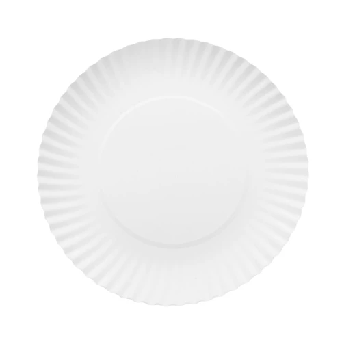 Talerz papierowy 18 cm, 10 sztuk, biały