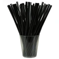 Słomki wielorazowe proste, 22 cm 20 sztuk, czarne