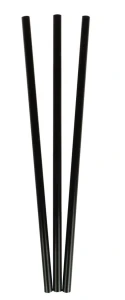 Słomki wielorazowe proste, 22 cm 20 sztuk, czarne