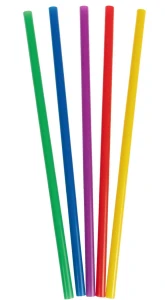 Słomki wielorazowe proste, 22 cm, 20 sztuk, mix kolorów