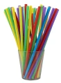 Słomki wielorazowe proste, 22 cm, 20 sztuk, mix kolorów
