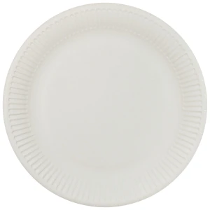 Talerz papierowy 23 cm, 10 sztuk, biały 