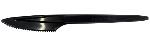 Nóż wielorazowy 18 cm, 8 sztuk, czarny