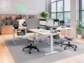 Biurko elektryczne 140x80 cm Leitz Ergo do pracy w pozycji siedzącej i stojącej 
