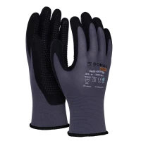 Rękawice robocze  DONAU SAFETY Flex-Dotted rozm. 10 szare