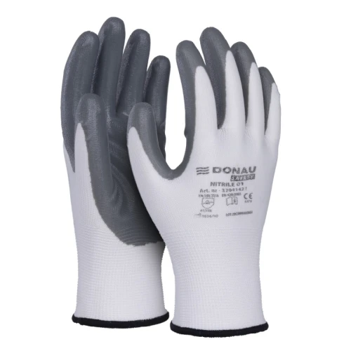 Rękawice DONAU SAFETY Nitrile 01 rozm. 10 szare   