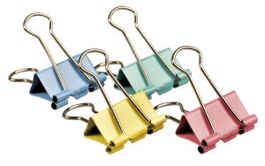Klip biurowy pastelowy Tetis, 25 mm,  48 sztuk