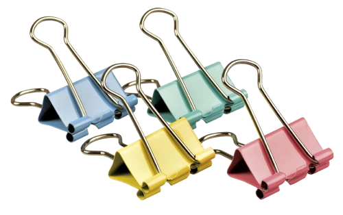 Klip biurowy pastelowy Tetis, 25 mm,  48 sztuk