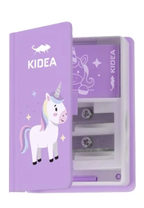 Temperówka podwójna z gumką Kidea Cute 