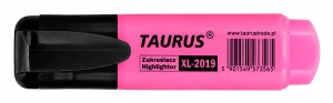 Zakreślacz  Taurus XL-2019 ścięta końcówka, różowy
