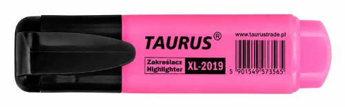 Zakreślacz  Taurus XL-2019 ścięta końcówka, różowy