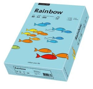 Papier ksero kolorowy Rainbow A-4 80g/m², 500 arkuszy, morski (R84)