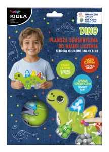 Plansza sensoryczna Kidea  do nauki liczenia, Dino