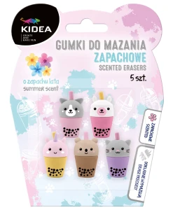 Gumka do mazania zapachowa Kidea Bubble Tea, zestaw  5 sztuk 