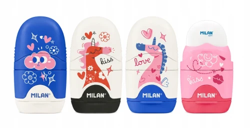 Temperówka Milan Capsule Flowicorn z gumką, 1 otwór 