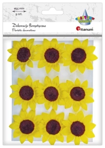 Ozdoba materiałowa Craft-Fun Series Titanum , Słoneczniki 9 sztukk