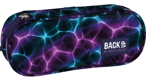 Piórnik BackUP 8 Fale Neonowe, jednokomorowy 