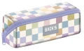 Piórnik BackUP 8 Pastelowa Kratka, jednokomorowy  