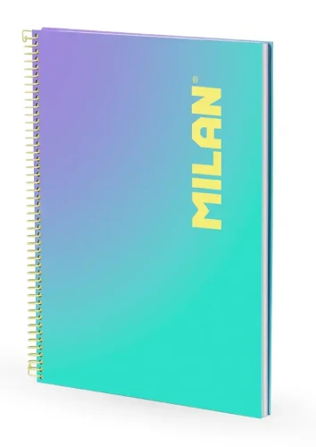 Kołonotatnik notes  na spirali MILAN Sunset kratka A4 90 kartek, turkusowy