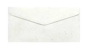 Koperta ozdobna DL Terrazzo biała, 120 g, 10 sztuk  