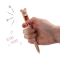 Długopis automatyczny Kidea WOW z figurką misia 0,7 mm, niebieski