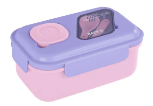 Śniadaniówka BackUP 8 lunch box z pojemnikiem i sztućcami, różowy
