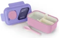Śniadaniówka BackUP 8 lunch box z pojemnikiem i sztućcami, różowy