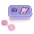 Śniadaniówka BackUP 8 lunch box z pojemnikiem i sztućcami, różowy