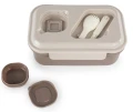 Śniadaniówka BackUP 8 lunch box z pojemnikiem i sztućcami, beżowy