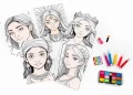Kolorowanka Make Up Kidea, Księżniczki 