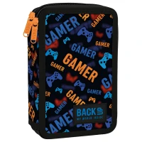 Piórnik BackUP Game Pad, podwójny, z wyposażeniem 