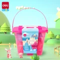 Piasek sensoryczny Deli 500 g z foremkami, różowy