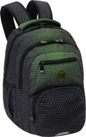 Plecak szkolny AstraBag Hexagon Green Ombre, 3-komorowy 