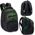 Plecak szkolny AstraBag Hexagon Green Ombre, 3-komorowy 